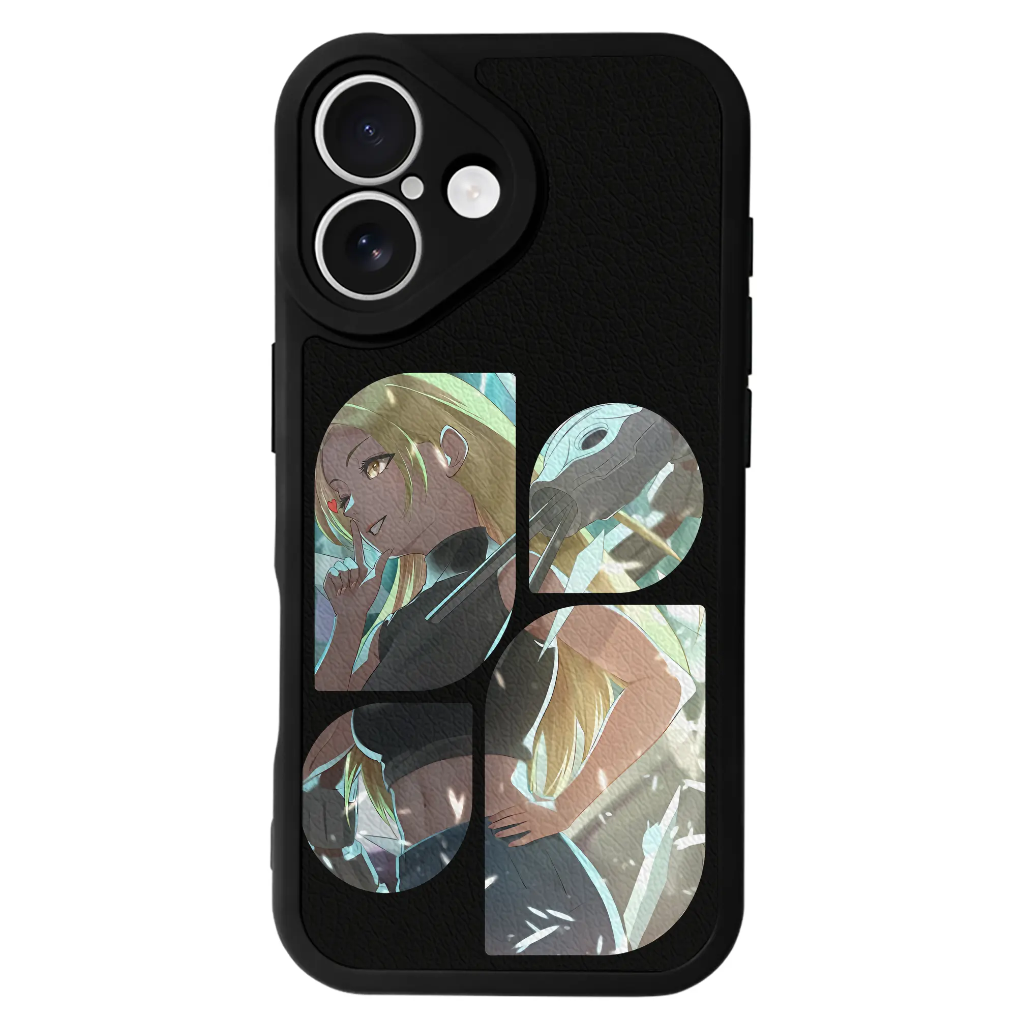 呪術廻戦 グッズ,九十九 由基 - IPhone 16シリーズ対応 ・ シリコンスマホケース ・ レザー調 ・ 高精度フィット ・ 耐衝撃 ・ ワイヤレス充電対応 ・ 精密カット